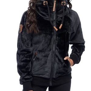 Naketano Bottrops Belesch Black Velour zip up jacket